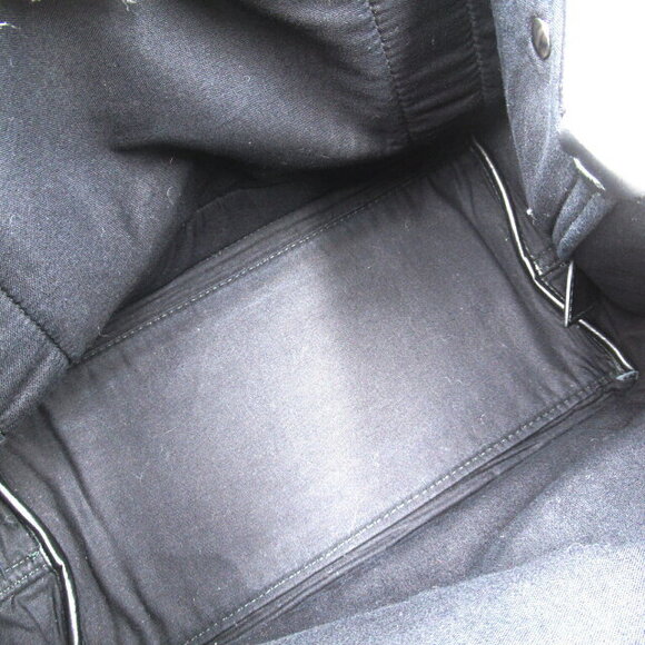 Balenciaga Navy Blue Cabas Tote Bag Leather Brown - Picture 8 of 10